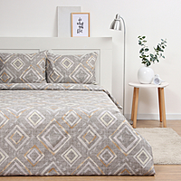 КПБ 1,5сп Экономь и Я "Ромб" 143*215см, 145*214см, 50*70см-1шт, 60г/м2, микрофибра