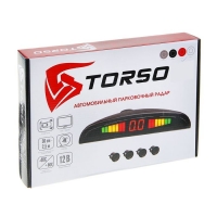 Парктроник TORSO TP-204, 4 датчика, LED-экран, биппер, 12 В, датчики красные