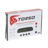 Парктроник TORSO TP-401, 4 датчика, зеркало заднего вида с LED-экраном, 12 В, датчики чёрные