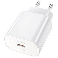 Сетевое зарядное устройство Hoco N22, 1 Type-C, 25 Вт, PD + QC, белое