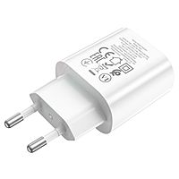 Сетевое зарядное устройство Hoco N22, 1 Type-C, 25 Вт, PD + QC, белое