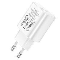 Сетевое зарядное устройство Hoco N22, 1 Type-C, 25 Вт, PD + QC, белое