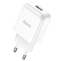 Сетевое зарядное устройство Hoco N2, 1 USB, 2 А, белое