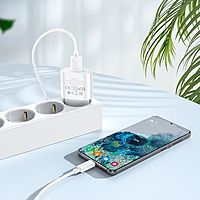 Сетевое зарядное устройство Hoco C109A, 1 USB, 18 Вт, QC, белое