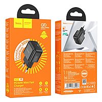 Сетевое зарядное устройство Hoco N32, 1 Type-C, 30 Вт, PD + QC, чёрное