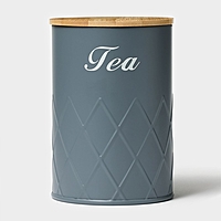 Банка для сыпучих продуктов металлическая Tea Magistro Graphite 9,5х13,5 см