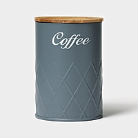 Банка для сыпучих продуктов металлическая Coffee Magistro Graphite 9,5х13,5 см