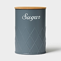 Банка для сыпучих продуктов металлическая Sugar Magistro Graphite 9,5х13,5 см
