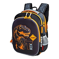 Рюкзак школьный 37 x 28 x 13см, эргономичная спинка, Across 557, + мешок, черный/оранжевый