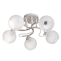 Люстра "Амелия" 5х60вт Е27 бело золотой 46х46х22см