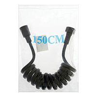 Шланг для гигиенической лейки ZEIN 4166, 1/2‘‘, ПВХ, 150 см, спиральный, чёрный