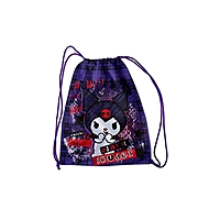 Мешок для обуви 370*470 Kuromi, 210D, полиэстер, чёрный/красный/фиолетовый,