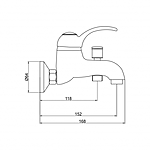 Смеситель для ванны GROSS AQUA Provance 2516586С хром