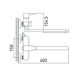 Смеситель для ванны GROSS AQUA Space 7515288С-35L(F)