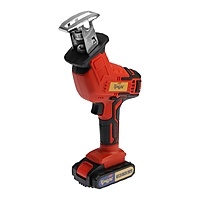 Пила сабельная аккумуляторная ТУНДРА, 20 В, 2 Ач, Li-ion, 2600 об/мин, 5 полотен в комплекте   10073