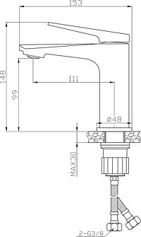 Смеситель для раковины Tokito Kin TOK-KIN-1011 золото