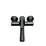 Смеситель для ванны Haiba HB60652-7 короткий излив черный