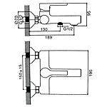 Смеситель для ванны Haiba HB60652-7 короткий излив черный