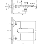 Смеситель для ванны Haiba HB60505-3 оружейная сталь