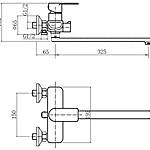 Смеситель для ванны Fashun A52219-17 графит
