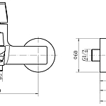Смеситель для ванны Fashun A3286 короткий излив