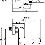 Смеситель для ванны Fashun A3285-35 золото PVD-покрытие