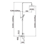 Душевая система Fashun A52409-7 нержавеющая сталь черный