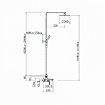 Душевая система Fashun A52417 с изливом сатин