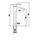 Смеситель для раковины Fmark FS8611H высокий черный