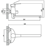 Смеситель для ванны Fmark FM2263 хром