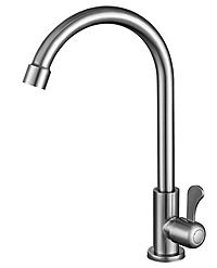 Смеситель на одну воду Fmark FS12210 нержавеющая сталь сатин