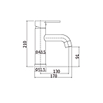 Смеситель для раковины PLStart PL1004-7 ABS-пластик черный