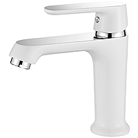 Смеситель для раковины Ledeme L1077W белый/хром