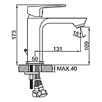 Смеситель для раковины Ledeme L1080B черный