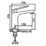 Смеситель для раковины Ledeme L1074WR белый/розовое золото