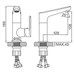 Смеситель для раковины Ledeme L1066 хром