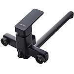 Смеситель для ванны Ledeme L2280B длинным изливом черный