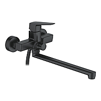 Смеситель для ванны Ledeme L2281B длинный излив черный