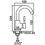 Смеситель для раковины Ledeme L1098-3 нержавеющая сталь