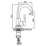 Смеситель для раковины Ledeme L1098Y-3 золотой сатин