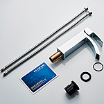 Смеситель для раковины Ledeme L1055-15 с гайкой хром