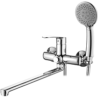 Смеситель для ванны Ledeme L2372 длинный излив