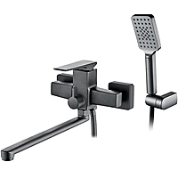 Смеситель для ванны Ledeme L2278U длинный излив графит