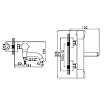 Смеситель для ванны Ledeme L3399 с термостатом латунь