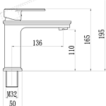 Смеситель для раковины Savol S-600301 хром