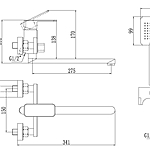 Смеситель для ванны Savol S-600709 хром