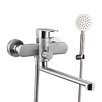 Смеситель для ванны Dikalan B2267 длинный излив нерж. сталь