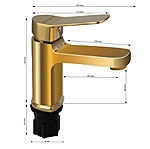 Смеситель для раковины Fabia 9830 золото