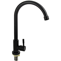 Кран на одну воду BRIMIX 9311 нержавеющая сталь черный