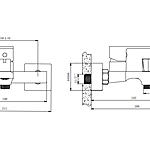 Смеситель для ванны Knotlor Stable KN-22/GM вороненая сталь